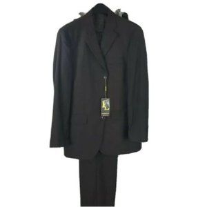 Lorenzo Luciano Men's Dark Brown Suit 3 Piece Pleated Pants Sizes 36R or 56R
